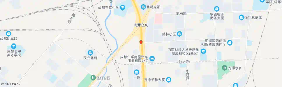 成都三环龙潭立交外侧中_公交站地图_成都公交_妙搜公交查询2025