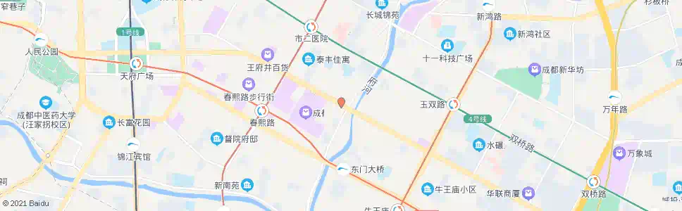 成都东风大桥_公交站地图_成都公交_妙搜公交查询2025