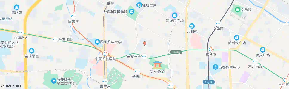 成都实业街西安路口_公交站地图_成都公交_妙搜公交查询2025