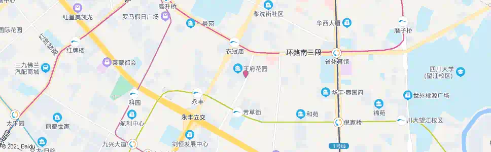 成都芳草街中_公交站地图_成都公交_妙搜公交查询2025