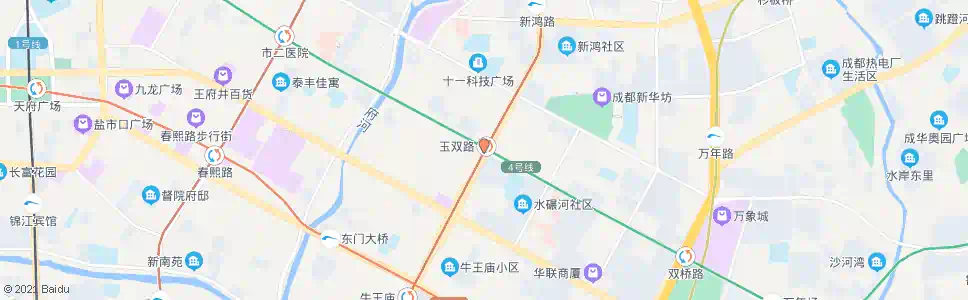 成都一环路玉双路口_公交站地图_成都公交_妙搜公交查询2025