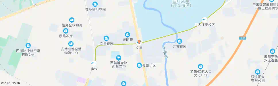 成都文星村_公交站地图_成都公交_妙搜公交查询2025