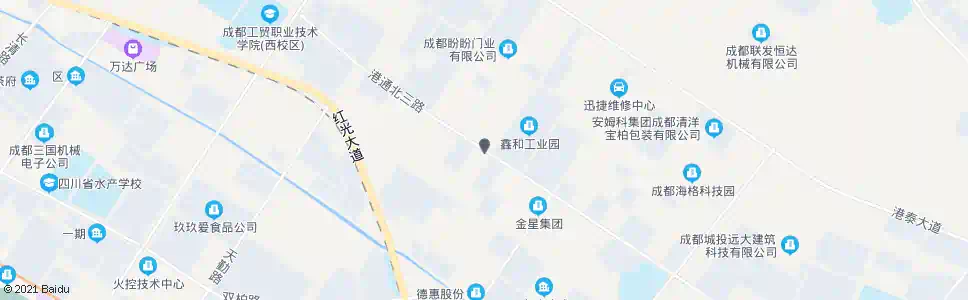 成都港通北三路港北二路口_公交站地图_成都公交_妙搜公交查询2025