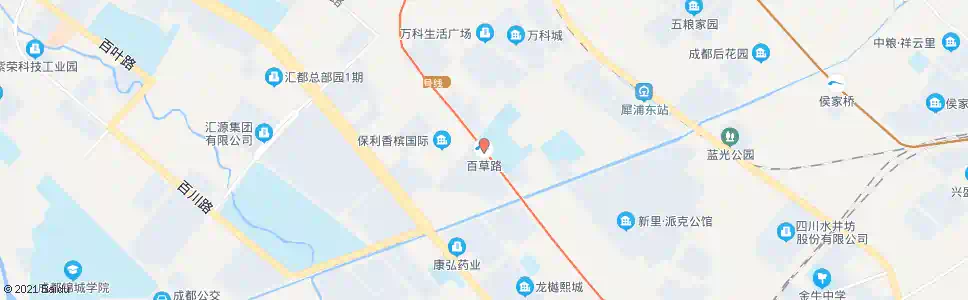 成都地铁百草路站_公交站地图_成都公交_妙搜公交查询2025