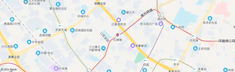 成都红牌楼_公交站地图_成都公交_妙搜公交查询2025