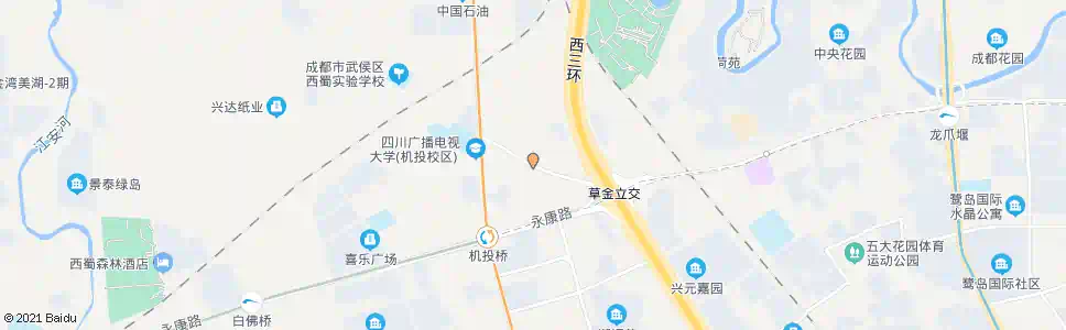 成都草金东路西_公交站地图_成都公交_妙搜公交查询2025