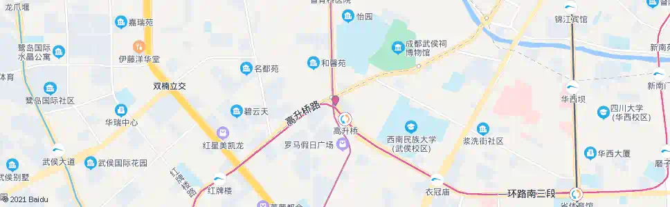 成都一环路南四段_公交站地图_成都公交_妙搜公交查询2025