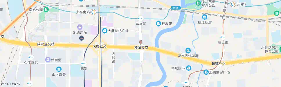 成都三环桂溪立交东内侧_公交站地图_成都公交_妙搜公交查询2025