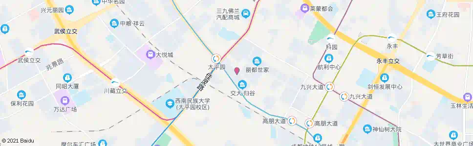 成都核桃堰路南_公交站地图_成都公交_妙搜公交查询2025