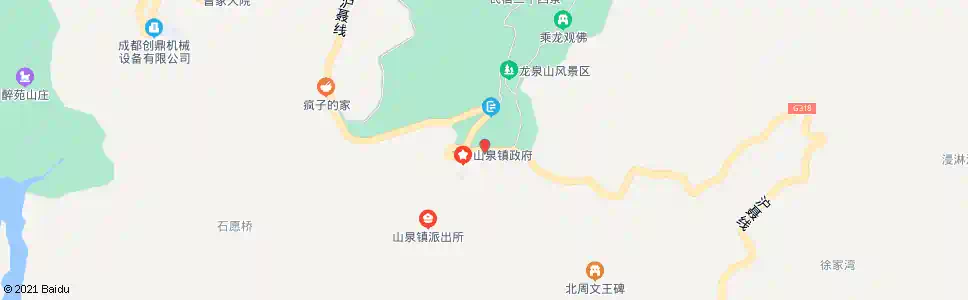 成都山泉招呼站_公交站地图_成都公交_妙搜公交查询2025