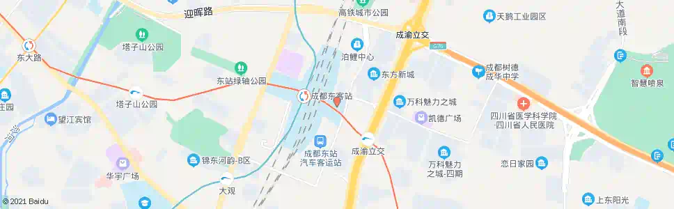 成都成都东客站东广场_公交站地图_成都公交_妙搜公交查询2025