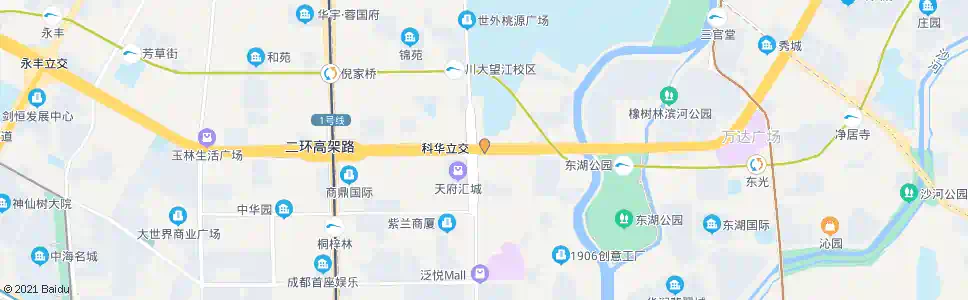 成都二环科华路口_公交站地图_成都公交_妙搜公交查询2025