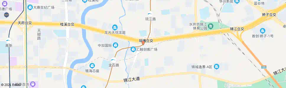 成都三环琉璃立交西外侧_公交站地图_成都公交_妙搜公交查询2025