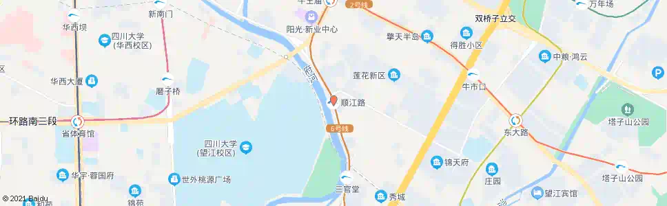 成都顺江路_公交站地图_成都公交_妙搜公交查询2025