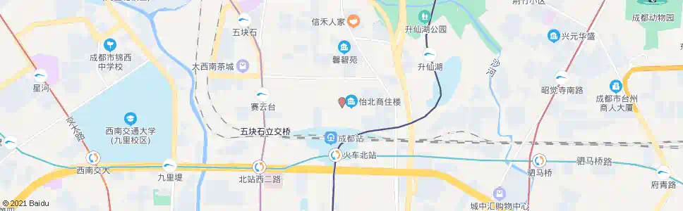 成都站北北街东_公交站地图_成都公交_妙搜公交查询2025