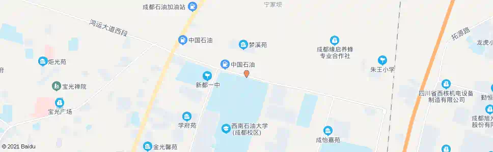 成都西南石油大学北门_公交站地图_成都公交_妙搜公交查询2025