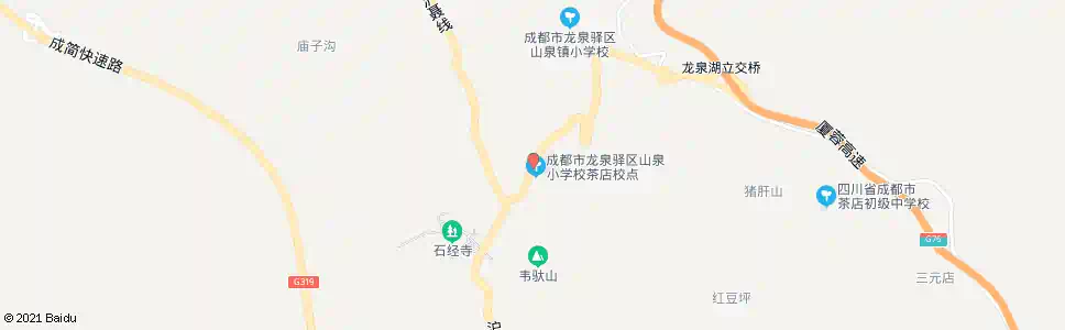 成都茶店小学_公交站地图_成都公交_妙搜公交查询2025