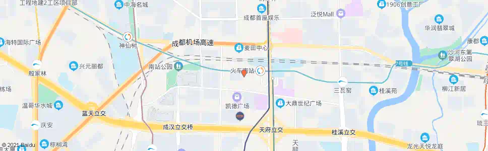 成都火车南站综合交通枢纽站_公交站地图_成都公交_妙搜公交查询2025