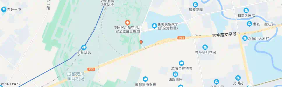 成都机场大件路口_公交站地图_成都公交_妙搜公交查询2025