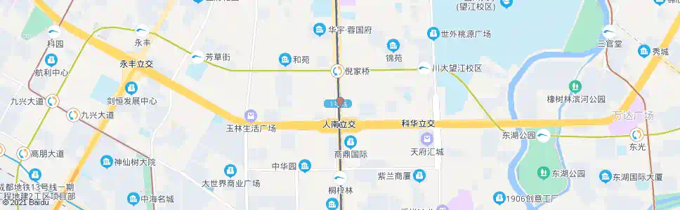 成都人南立交桥北_公交站地图_成都公交_妙搜公交查询2025
