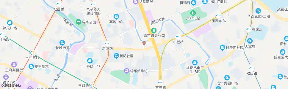 成都新鸿北支路_公交站地图_成都公交_妙搜公交查询2025