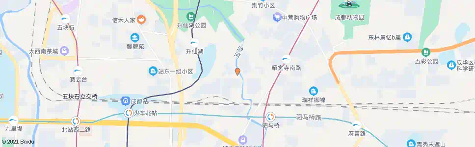 成都升仙湖北路南_公交站地图_成都公交_妙搜公交查询2025