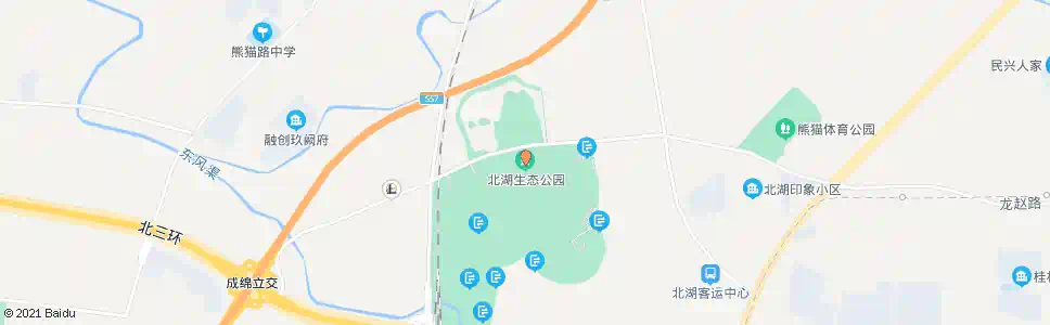 成都北湖公园北_公交站地图_成都公交_妙搜公交查询2025