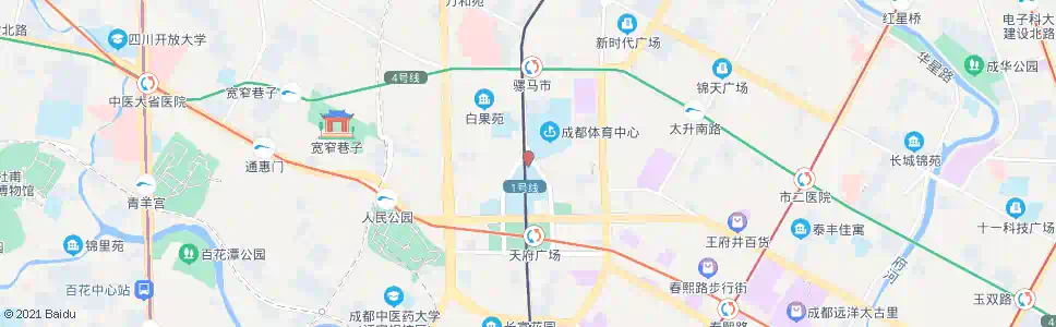 成都人民中路一段_公交站地图_成都公交_妙搜公交查询2025