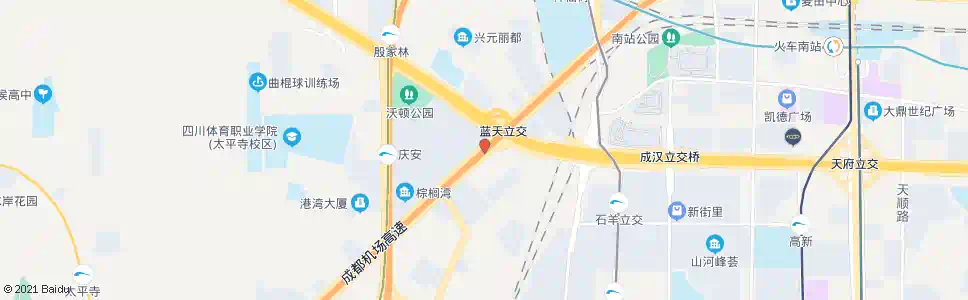 成都三环路蓝天立交桥_公交站地图_成都公交_妙搜公交查询2025