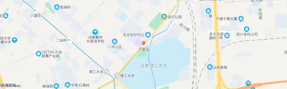 成都十里店_公交站地图_成都公交_妙搜公交查询2025