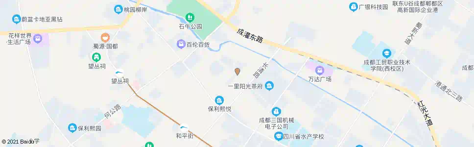 成都一里阳光街西段_公交站地图_成都公交_妙搜公交查询2025