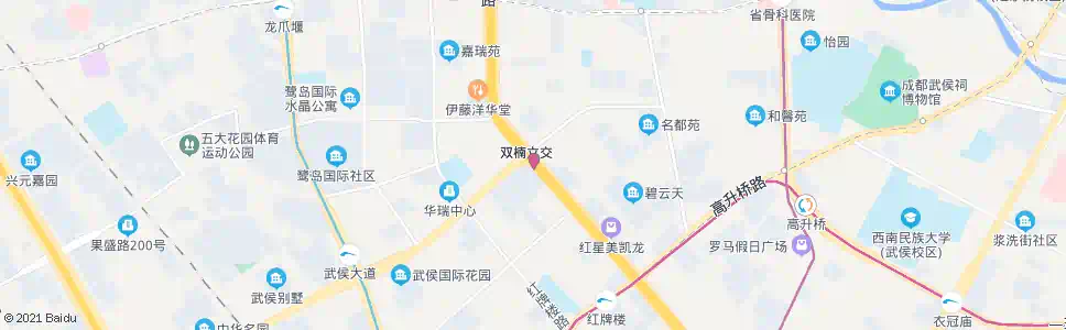 成都二环武侯大道口_公交站地图_成都公交_妙搜公交查询2025