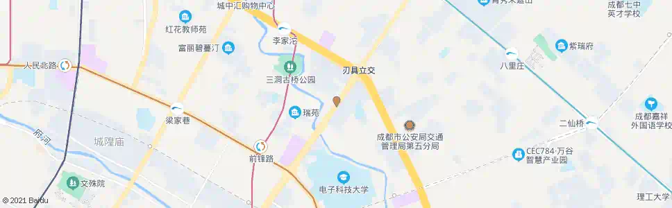 成都府青路二环立交桥_公交站地图_成都公交_妙搜公交查询2025