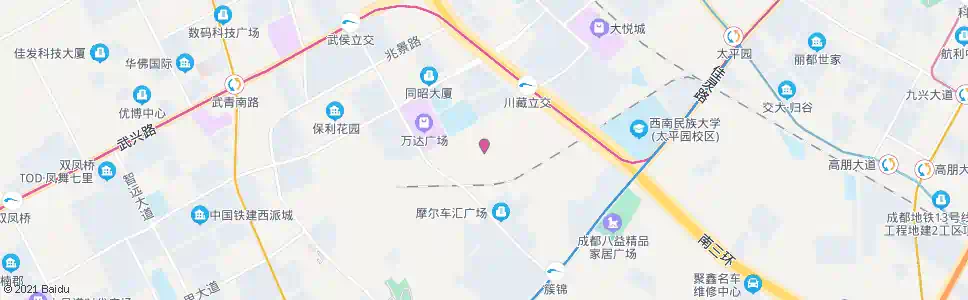 成都太平园西路西_公交站地图_成都公交_妙搜公交查询2025