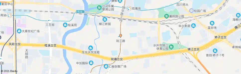 成都琉三路_公交站地图_成都公交_妙搜公交查询2025