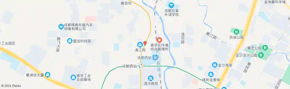成都清河二支路口_公交站地图_成都公交_妙搜公交查询2025