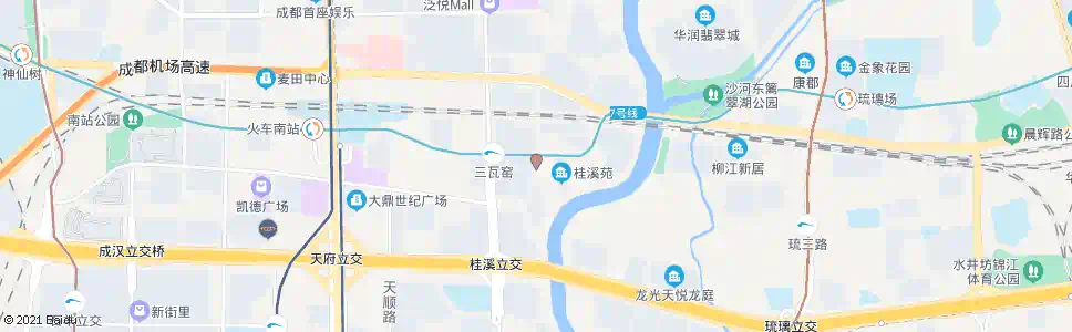 成都桂溪路中_公交站地图_成都公交_妙搜公交查询2025