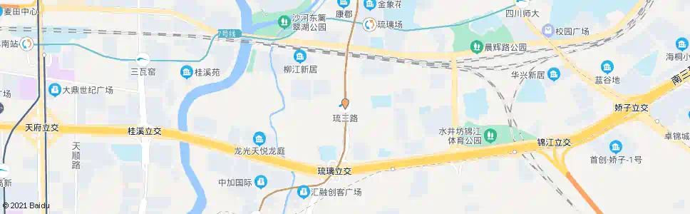 成都琉三路口_公交站地图_成都公交_妙搜公交查询2025