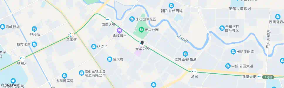 成都光华公园站_公交站地图_成都公交_妙搜公交查询2025