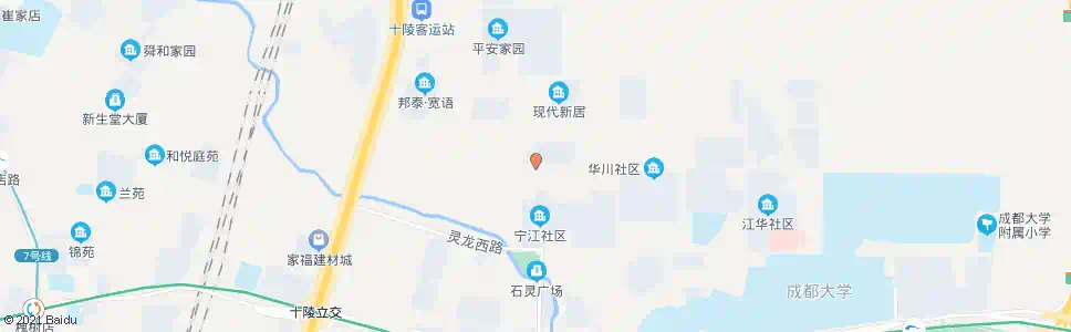 成都现代新居E区_公交站地图_成都公交_妙搜公交查询2025