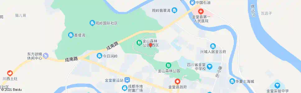 成都金山郡_公交站地图_成都公交_妙搜公交查询2025