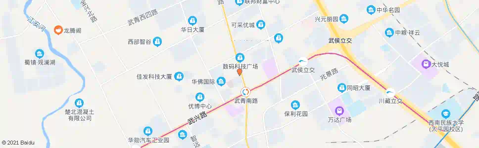 成都武青南路武科西一路口_公交站地图_成都公交_妙搜公交查询2025