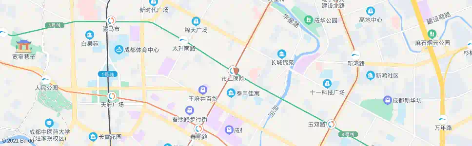 成都市二医院站_公交站地图_成都公交_妙搜公交查询2025