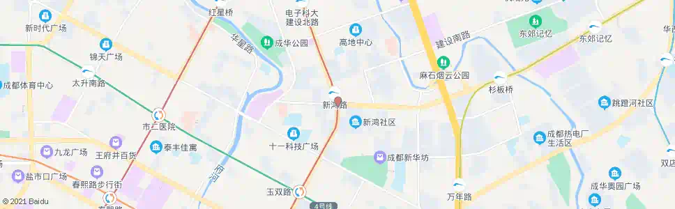 成都一环路新鸿路口南_公交站地图_成都公交_妙搜公交查询2025