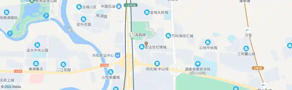 成都海昌路中_公交站地图_成都公交_妙搜公交查询2025