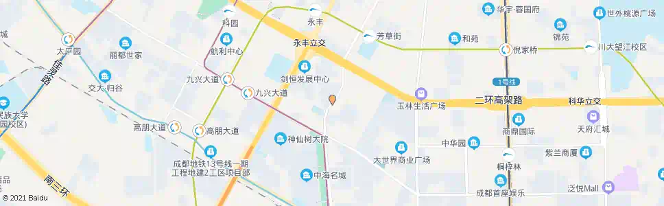 成都神仙树北路_公交站地图_成都公交_妙搜公交查询2025