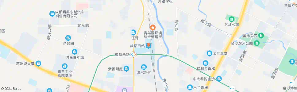 成都高车一路西_公交站地图_成都公交_妙搜公交查询2025