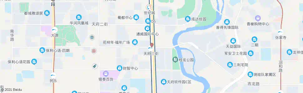 成都天府大道天华一路口_公交站地图_成都公交_妙搜公交查询2025
