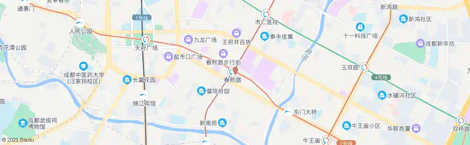 成都春熙路北口_公交站地图_成都公交_妙搜公交查询2025