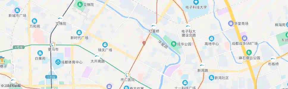 成都红星路一段_公交站地图_成都公交_妙搜公交查询2025